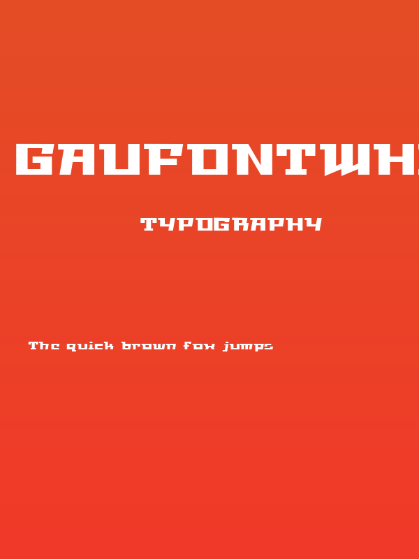 GauFontWhiteBase Poster