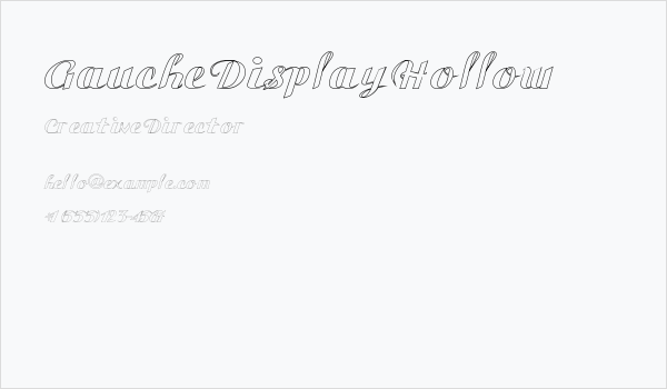 Gauche Display Hollow Business Card