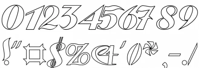 Gauche Display Font OTHER CHARS