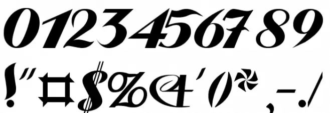 Gauche Display Font OTHER CHARS