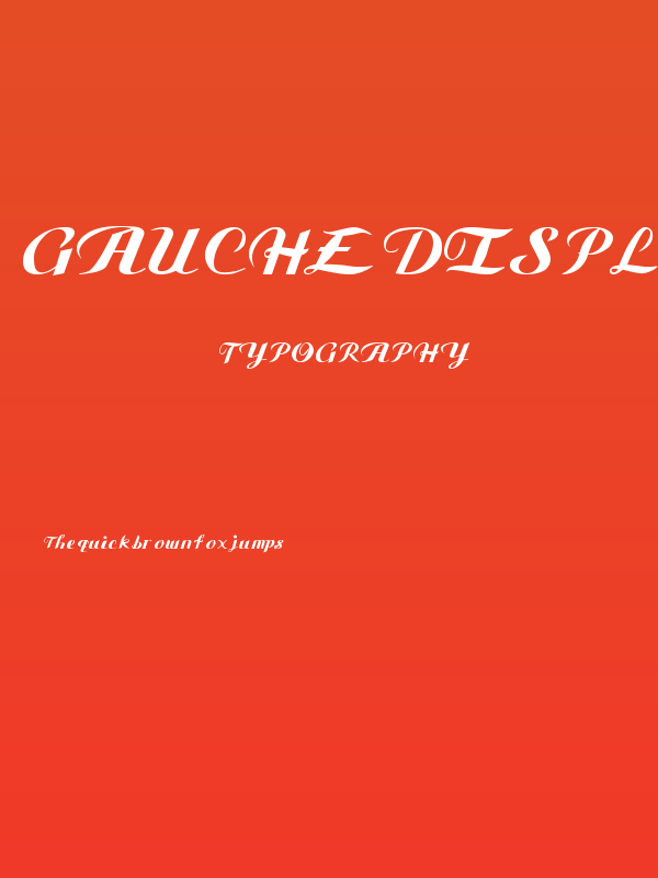 Gauche Display Poster