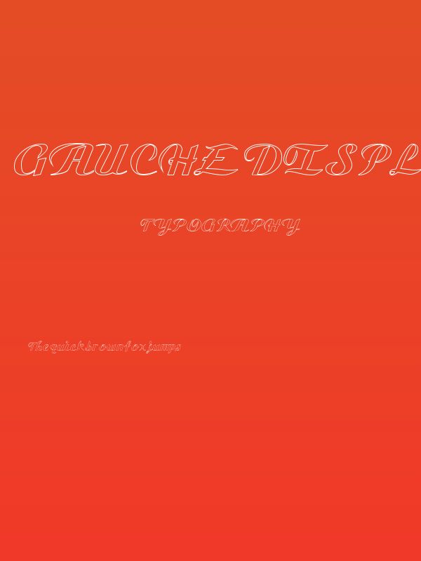 Gauche Display Poster