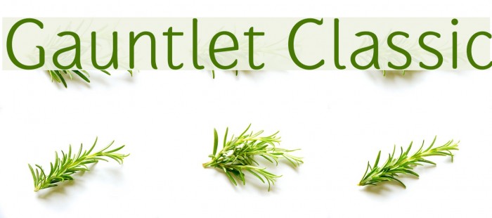 Gauntlet Classic Font examples