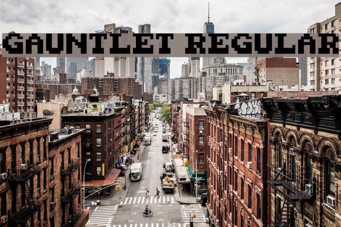 Gauntlet Regular Font examples