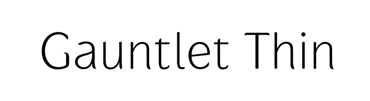Gauntlet Thin Font