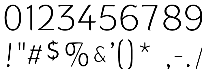 Gauntlet Thin Font OTHER CHARS