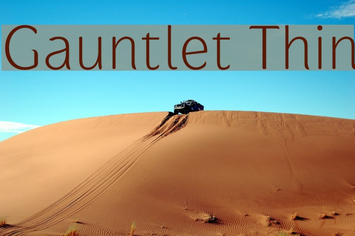 Gauntlet Thin Font examples