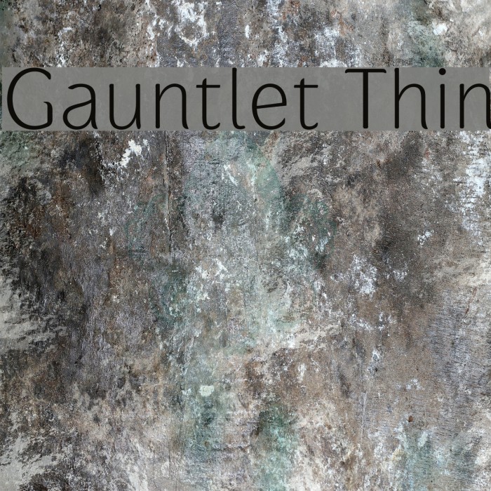 Gauntlet Thin Font examples