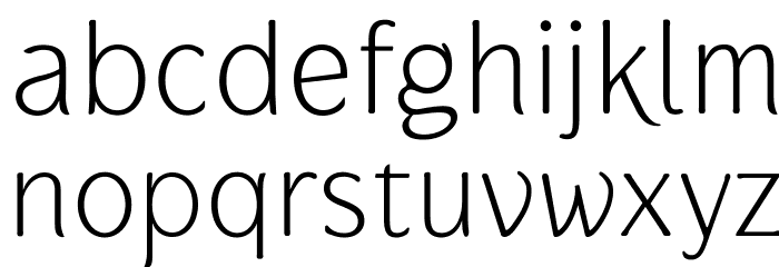 Gauntlet Thin Font LOWERCASE