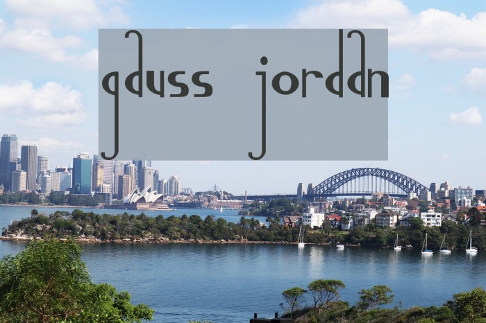 Gauss Jordan Font examples