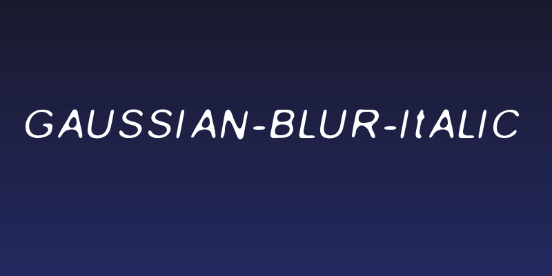Gaussian-Blur-Italic Social Header