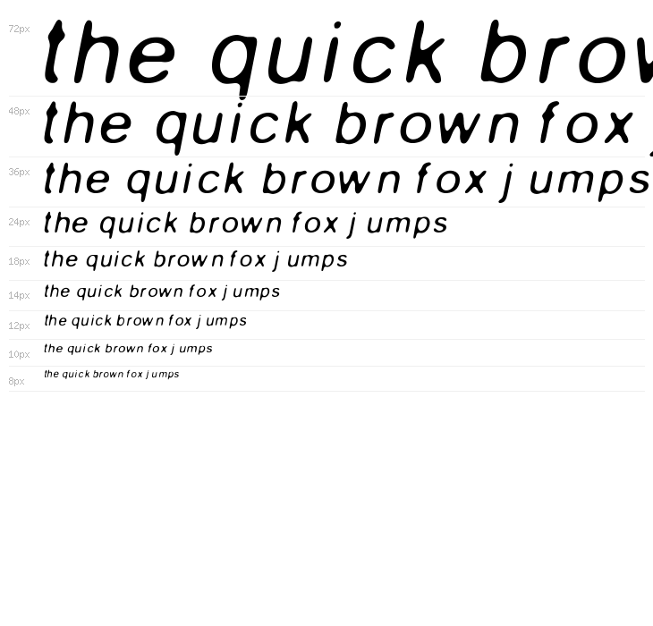 Gaussian-Blur-Italic Waterfall