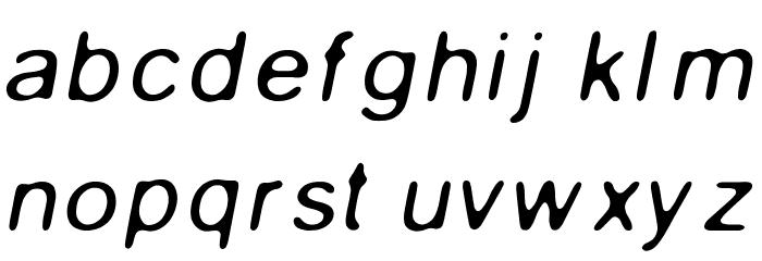 Gaussian-Blur-Italic Font LOWERCASE