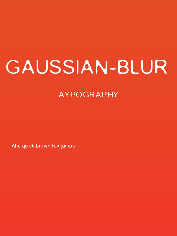 Gaussian-Blur Poster