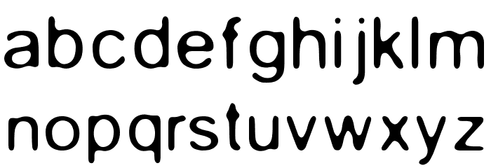 Gaussian-Blur Font LOWERCASE