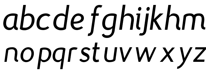 Gautama-Italic Font LOWERCASE