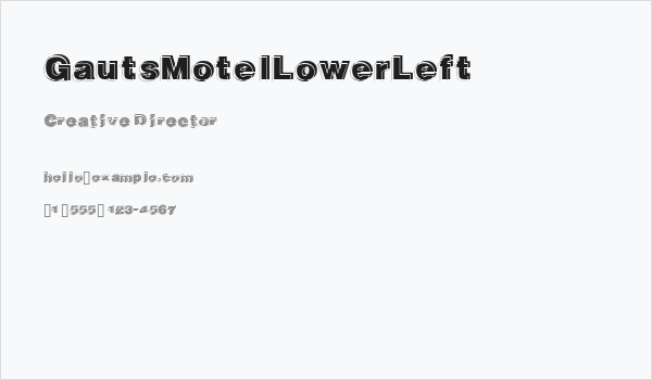 GautsMotelLowerLeft Business Card