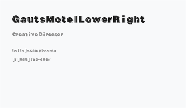 GautsMotelLowerRight Business Card