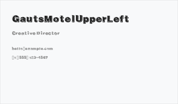 GautsMotelUpperLeft Business Card