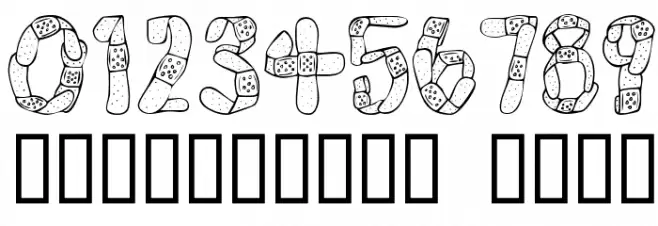 Gauze Strips Font Alte caractere