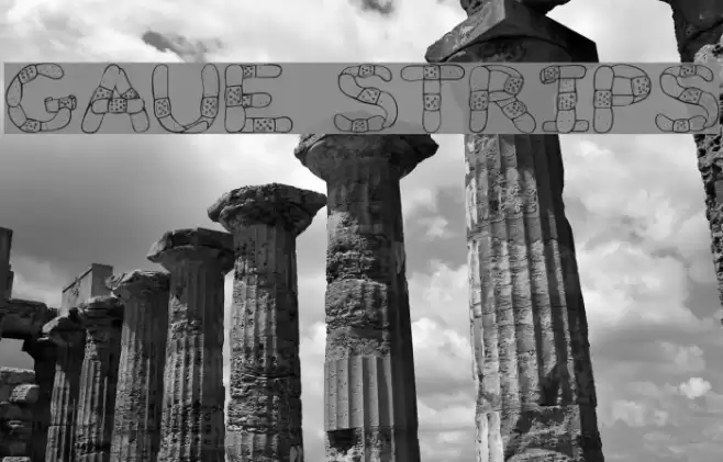 Gauze Strips Font examples