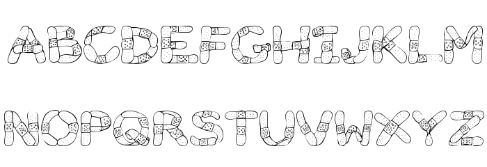 Gauze Strips Font Litere mici