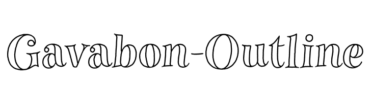 Gavabon-Outline Font