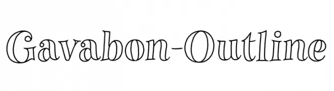 Gavabon-Outline  Frei Schriftart Herunterladen