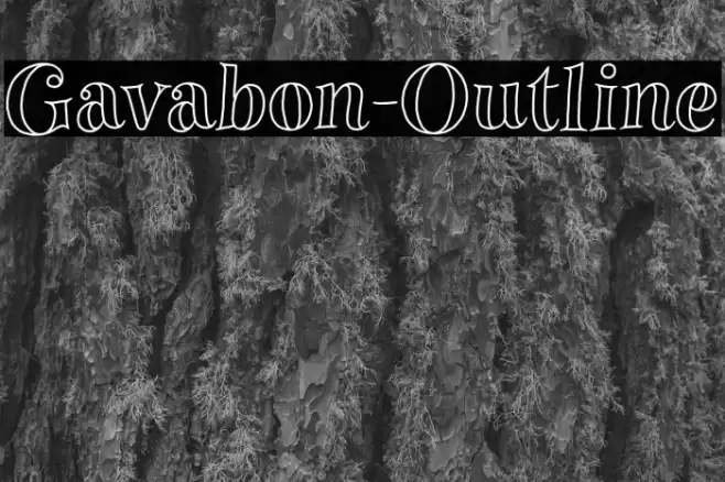 Gavabon-Outline Font examples