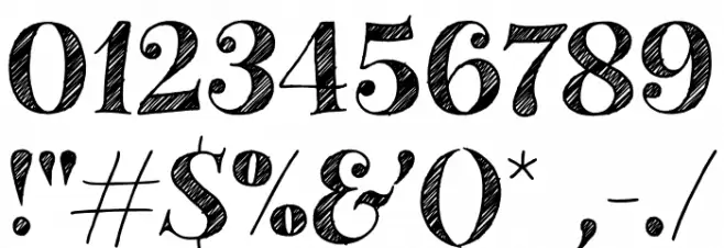 Gavabon Font Alte caractere