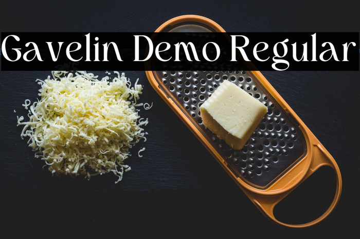Gavelin Demo Regular 字体 examples