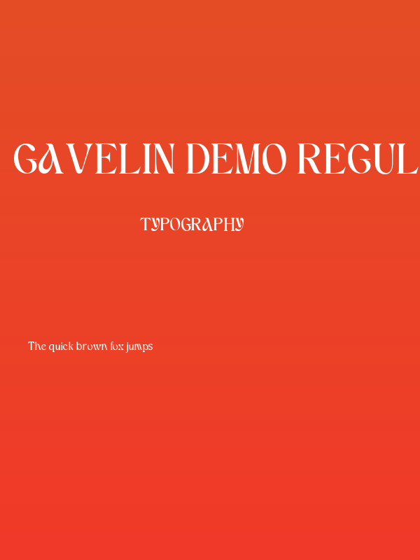 Gavelin Demo Regular Poster