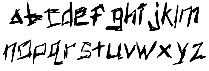 Gavin_Scary Font LOWERCASE
