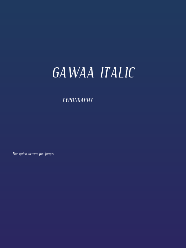 Gawaa Italic Poster