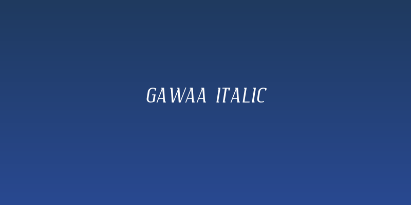 Gawaa Italic Social Header