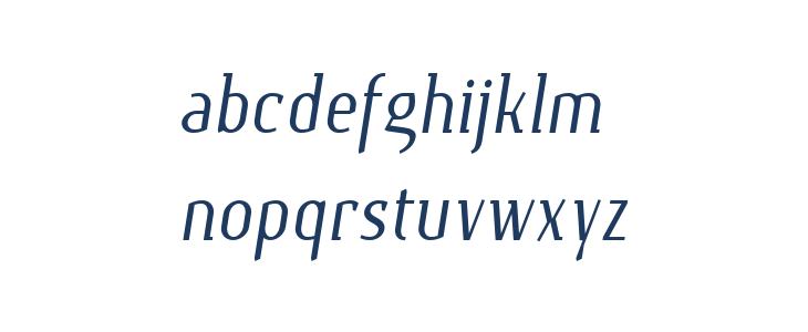 Gawaa Italic Lowercase