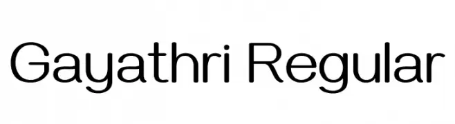 Gayathri Regular  フリーフォントのダウンロード