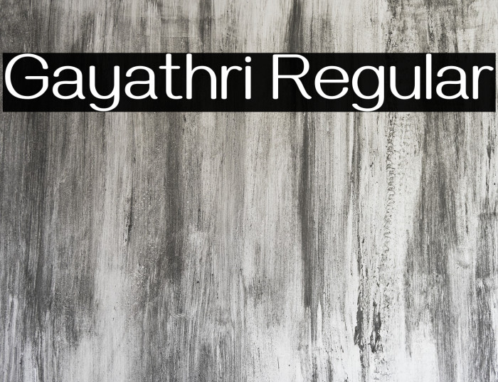 Gayathri Regular Example 3