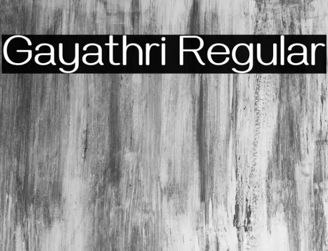Gayathri Regular Font examples