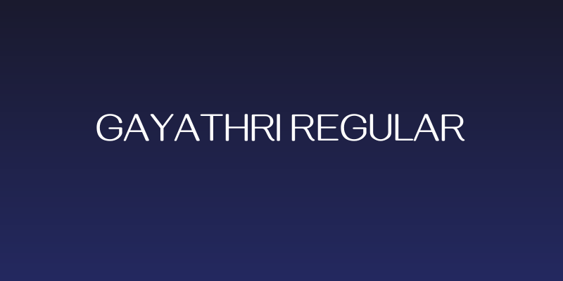 Gayathri Regular Social Header