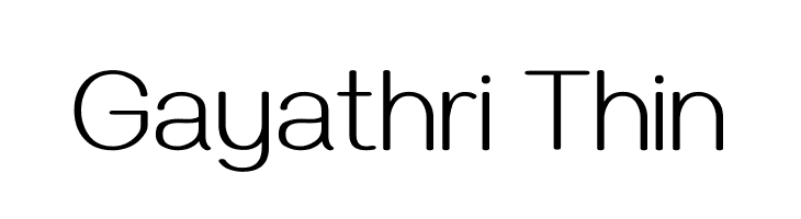 Gayathri Thin  Fuentes Gratis Descargar
