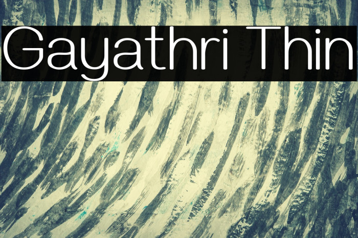 Gayathri Thin Font examples
