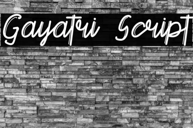 Gayatri Script Font examples