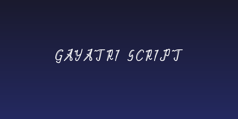Gayatri Script Social Header