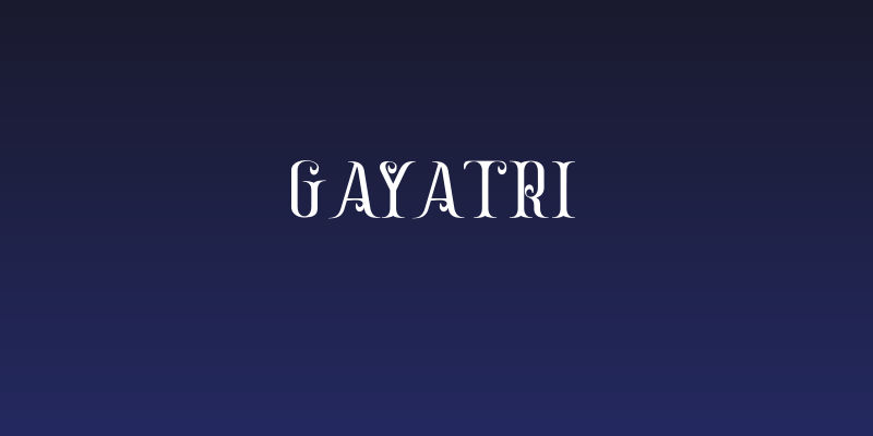Gayatri Social Header