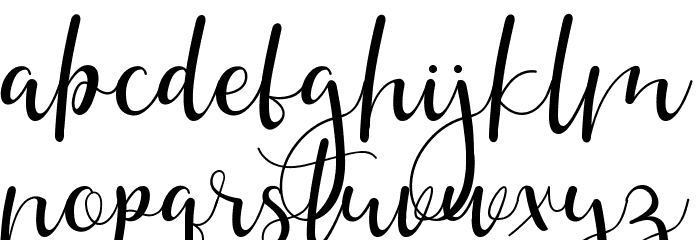 Gayesha Font LOWERCASE