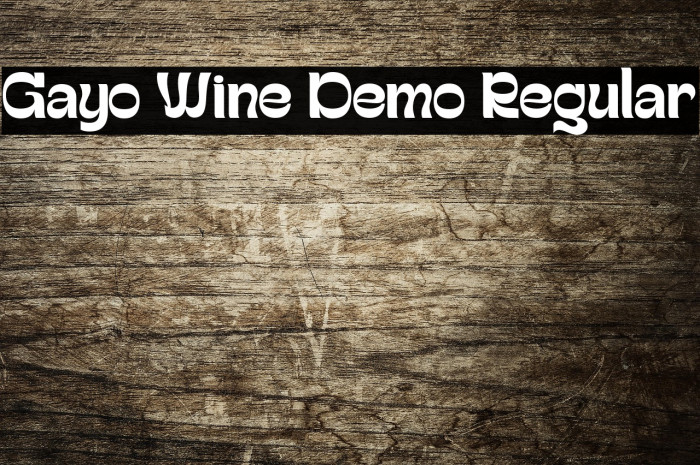 Gayo Wine Demo Regular Example 2