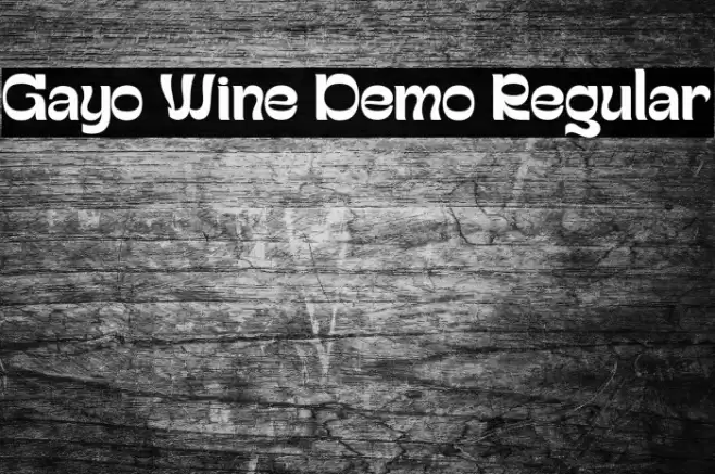 Gayo Wine Demo Regular Fonte examples