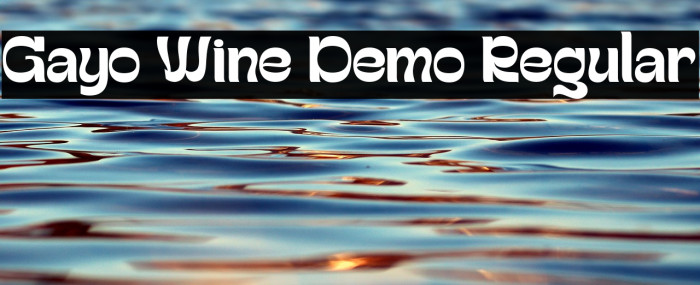 Gayo Wine Demo Regular Example 3