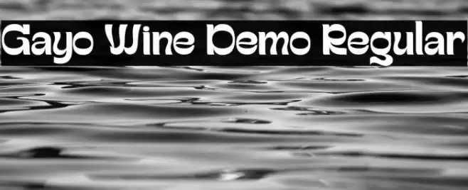 Gayo Wine Demo Regular Fonte examples